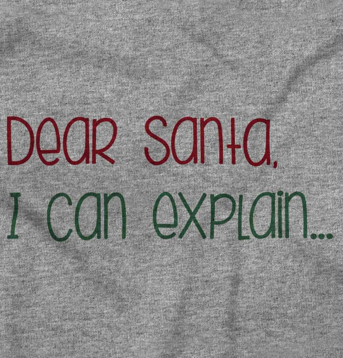 Brisco Brands Christmas Dear Santa I Can Explain Baby Romper Boys or Girls