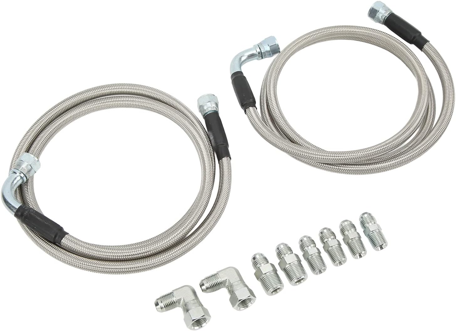 Transmission Cooler Line Kit - 50-inch, 3/8-inch, AN-6 Fittings - Compatible with TH350 700R4 TH400 4L80E TH200 200R4 (1995+)