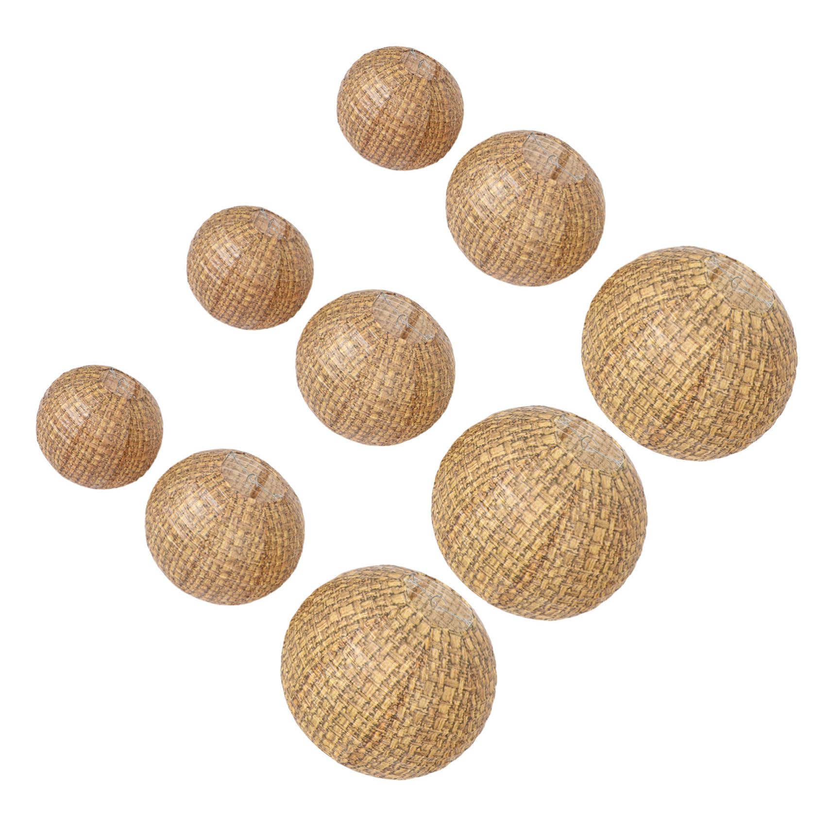 Farolillos de Papel Laterne, 9 Piezas Redondas de Papel Reutilizables, Fáciles de Colgar, para Boda, Fiesta y Decoración Rústica del Hogar