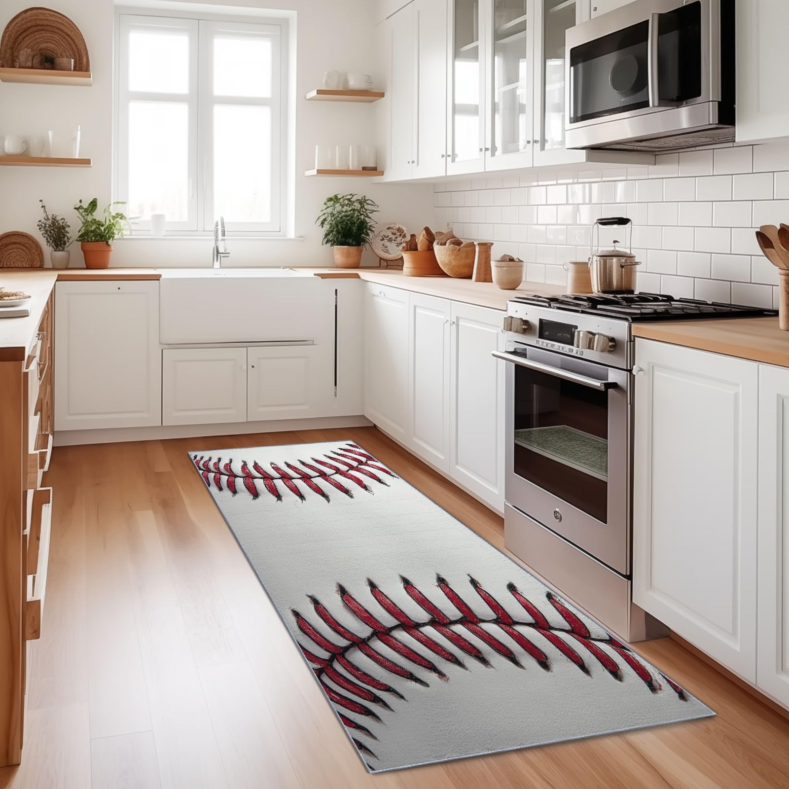 Tapis cuisine entree interieur blanc 80x240 de style sportif pour maison moderne