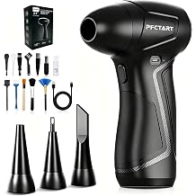 Compressed Air Duster, 100,000 RPM Turbo Fan, Mini Blower with Cleaning Bag and 4 Replacement Nozzles, for Keyboard, PC Repair Technician, Car Owner and House