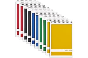 EOOUT Spiral Note Pads- Value Pack of 10, 6"x9"