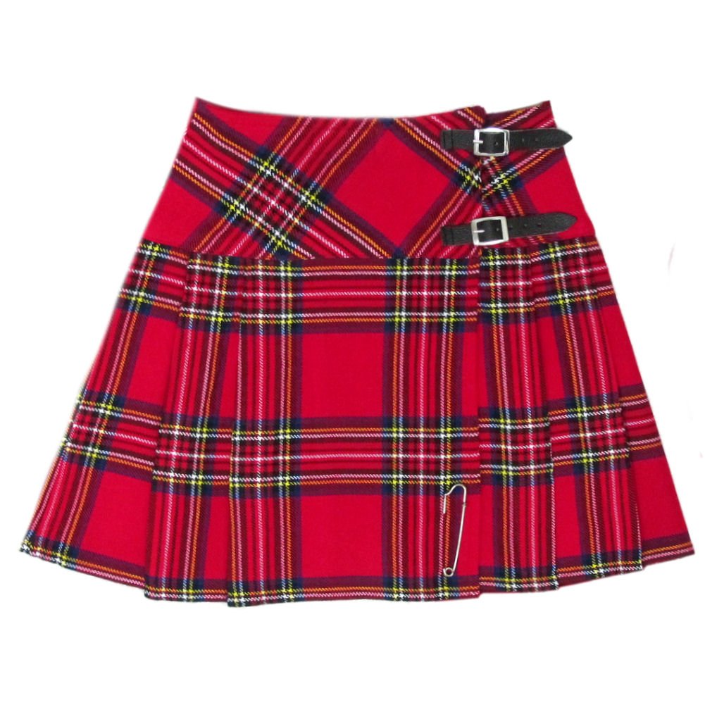 Tartanista Womens Scottish Tartan 16.5" Length Mini Kilt Skirt and Pin - 6-28 — view 5