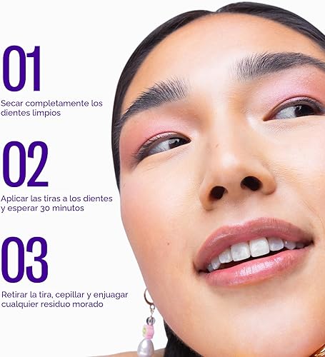 Miniatura 3 de Hismile Tiras blanqueadoras V34, tiras blanqueadoras de dientes, blanqueamiento dental morado, tiras blanqueadoras V34 moradas, tratamiento
