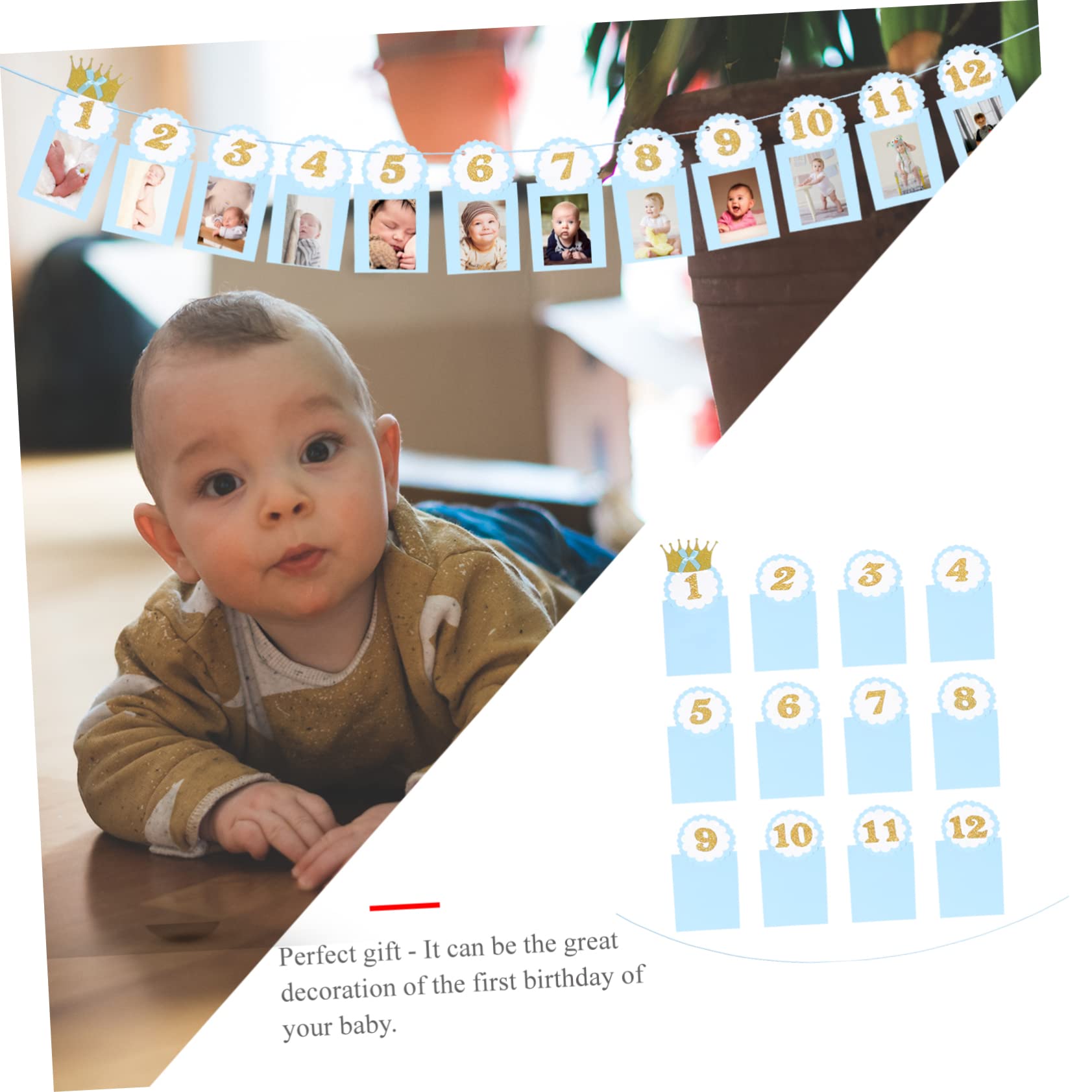 Toyvian 3 Set Di Banner Fotografici Per Il Primo Compleanno Attraenti Decorazioni Per Il Compleanno Del Bambino Articoli Per Feste