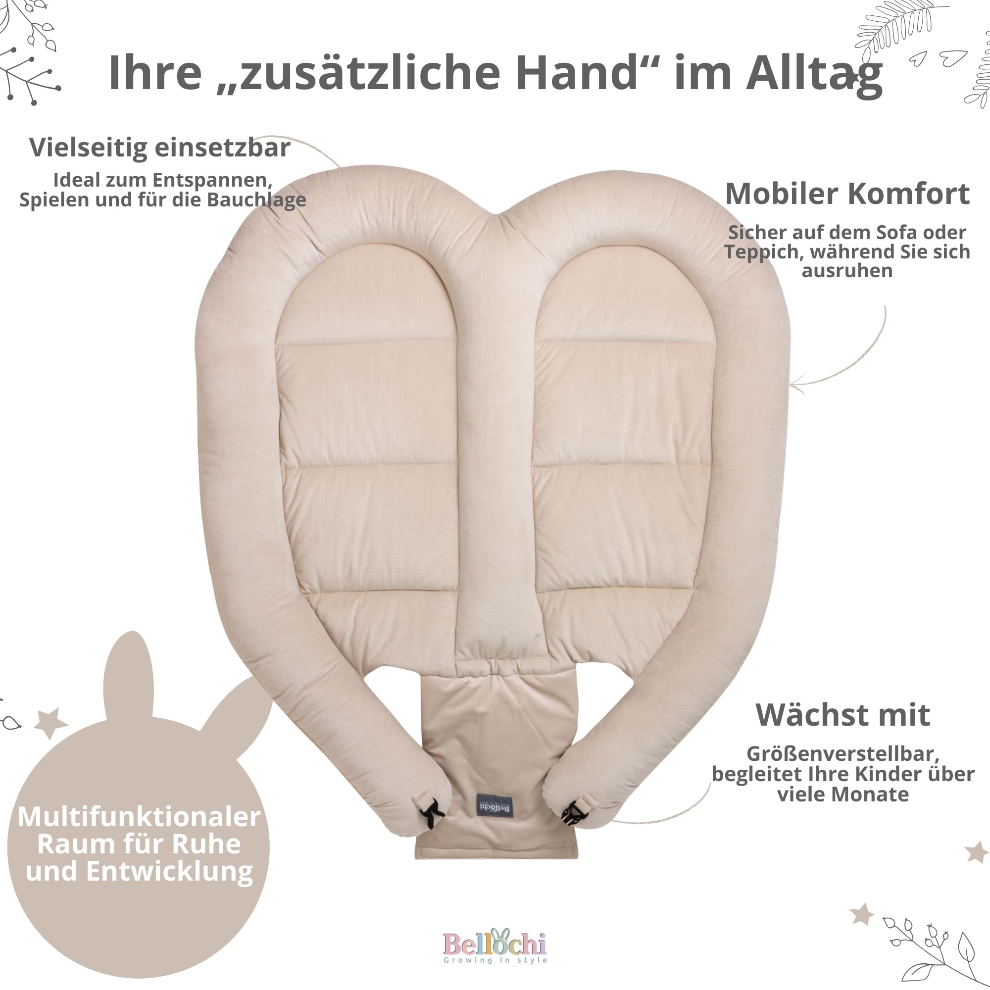 Bellochi Zwillingsbaby-Kokon | Infant Nest 100x100 cm | Babynestchen | Babynest Kuschelnest | Babynest | LUX Collection