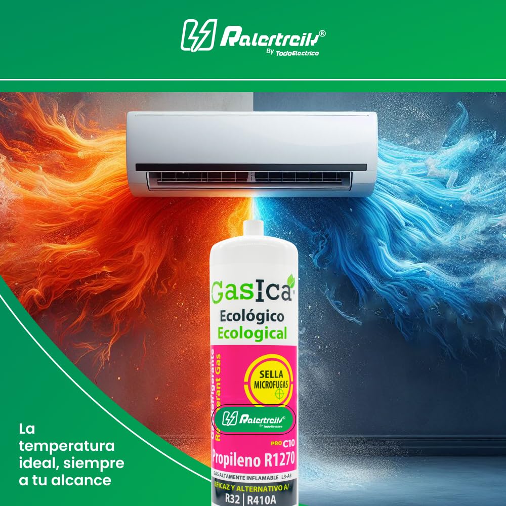 Gas refrigerante Gassica C10 Compatibile con R32 R410A valvola inclusa (bottiglia)