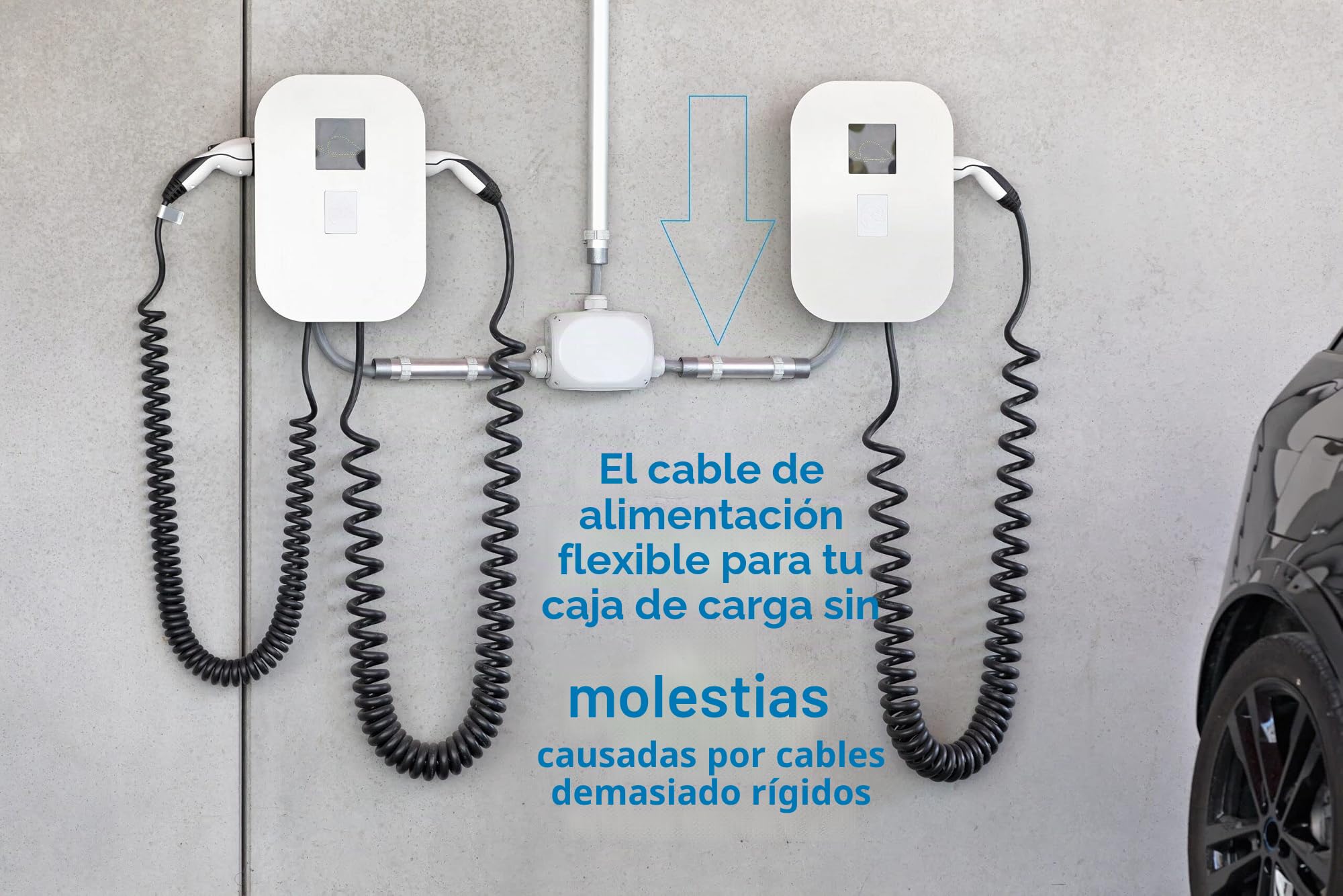 Cable flexible YSLY-JB 5 x 6 mm² para estación de carga de pared, caja de carga para coche eléctrico, conexión a la estación de carga, 5 x 6 mm2 al metro exacto, gris, en incrementos de 1 metro, por