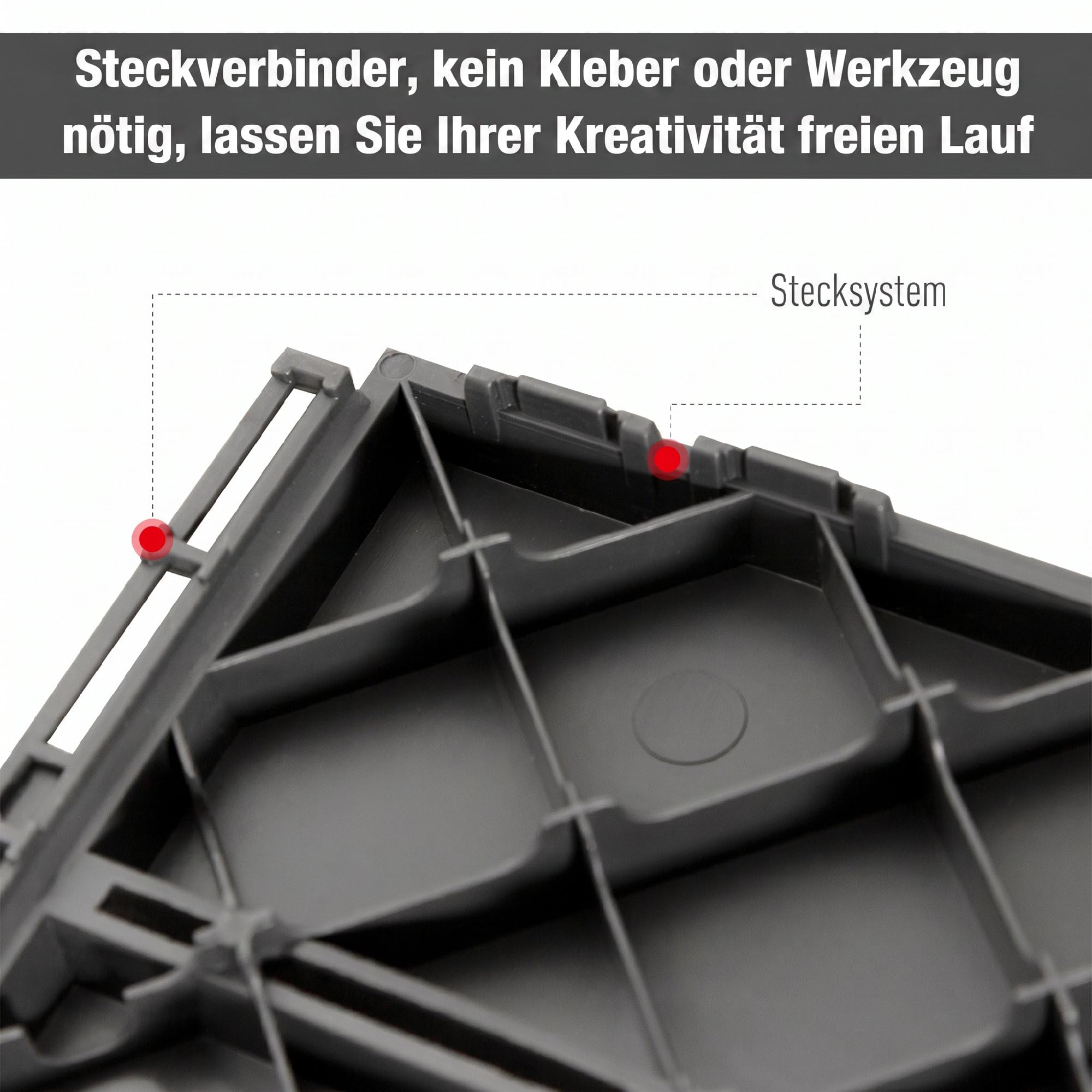 Outsunny set van 9 terrastegels balkon terras 30 x 30 cm tuin kliktegel vloertegel binnen buiten kunststof zwart
