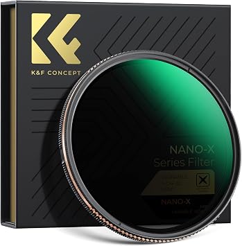 K&F CONCEPT 72mm Variable ND4-32 2-5 Stops ND Lens Filter No X Cross