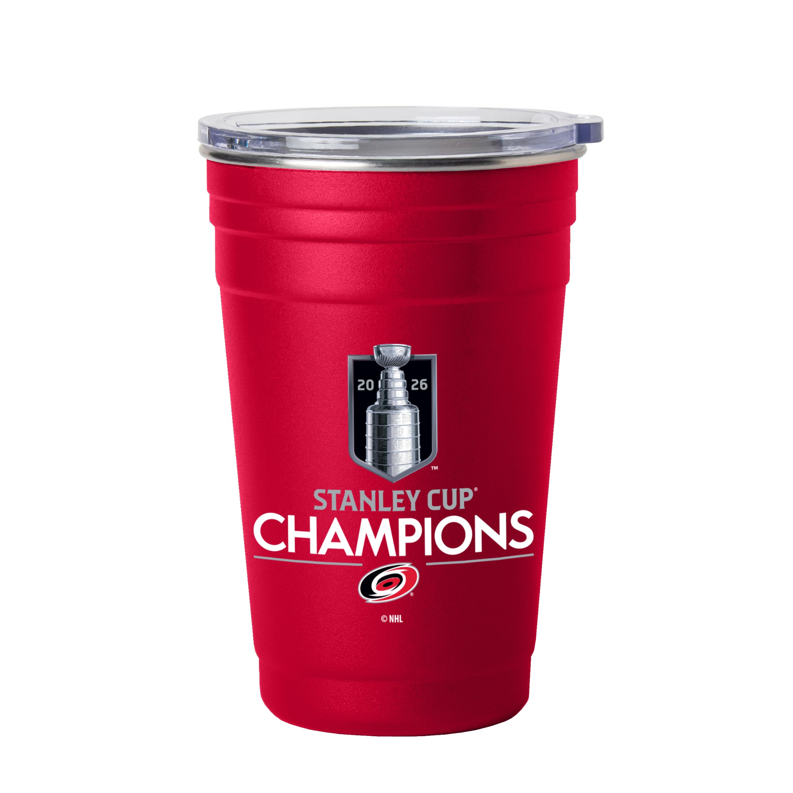 Logo Brands Team Color Carolina Hurricanes Nhl Stanley Cup Champions 22 Oz Stainless Steel Tailgate Cup | 22 Ounces, Nhl Stanley Cup Champs Design