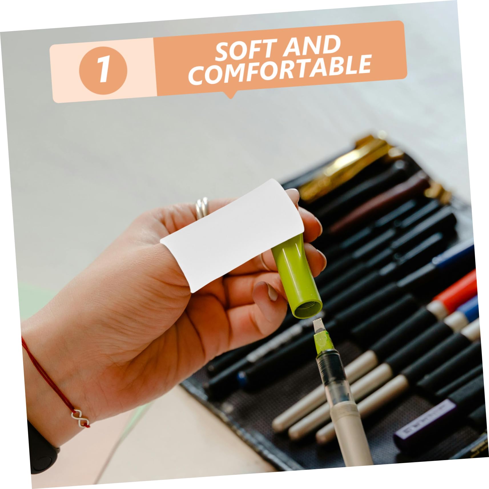 SEWOART Finger Guards Silicone Material 5 Pairs Nail Polish Guards for Fingers Gaming Typing Protection