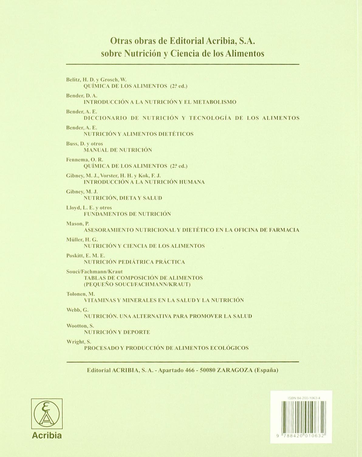 Nutrición y metabolismo