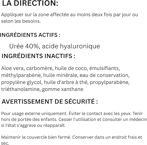 Miniatura 7 de Clear 40, 40% gel de urea, 8 onzas con aceite de árbol de té y coco, extracto de aloe vera, funciona en callos y callos, hidrata y suaviza talones