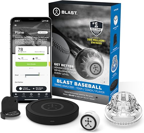 Miniatura 2 de Blast Baseball - Analizador de swing (Sensor) Advanced Player Development & Tanner TEE The Original Batting Tee Premium Pro Style Baseball Camiseta