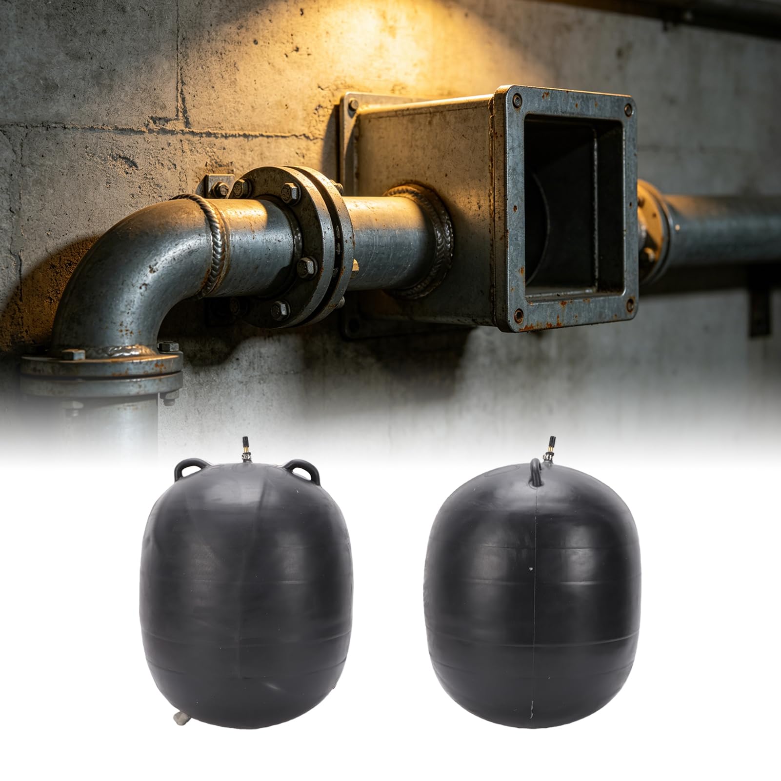 Nadmuchiwany Balonik z zatyczką do Rur, Gumowa Kulka Testowa do Instalacji Hydraulicznej z pompką powietrzną, Hermetyczne Uszczelnienie, Elastyczne Dopasowanie, Pęcherz