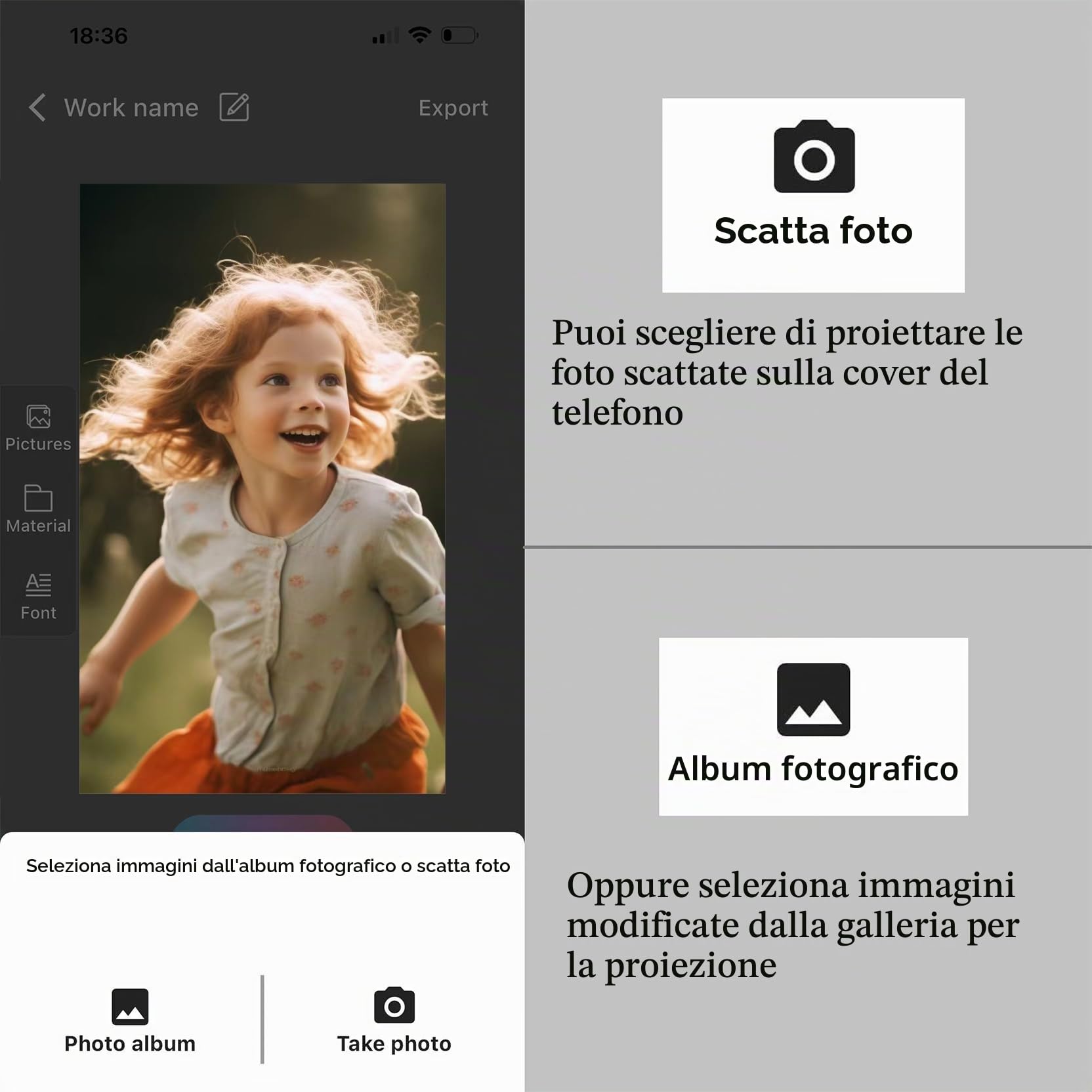 Custodia per telefono con proiezione posteriore intelligente, custodia per telefono E-Ink personalizzabile per visualizzare istantaneamente le foto sullo schermo dell'inchiostro, cover posteriore