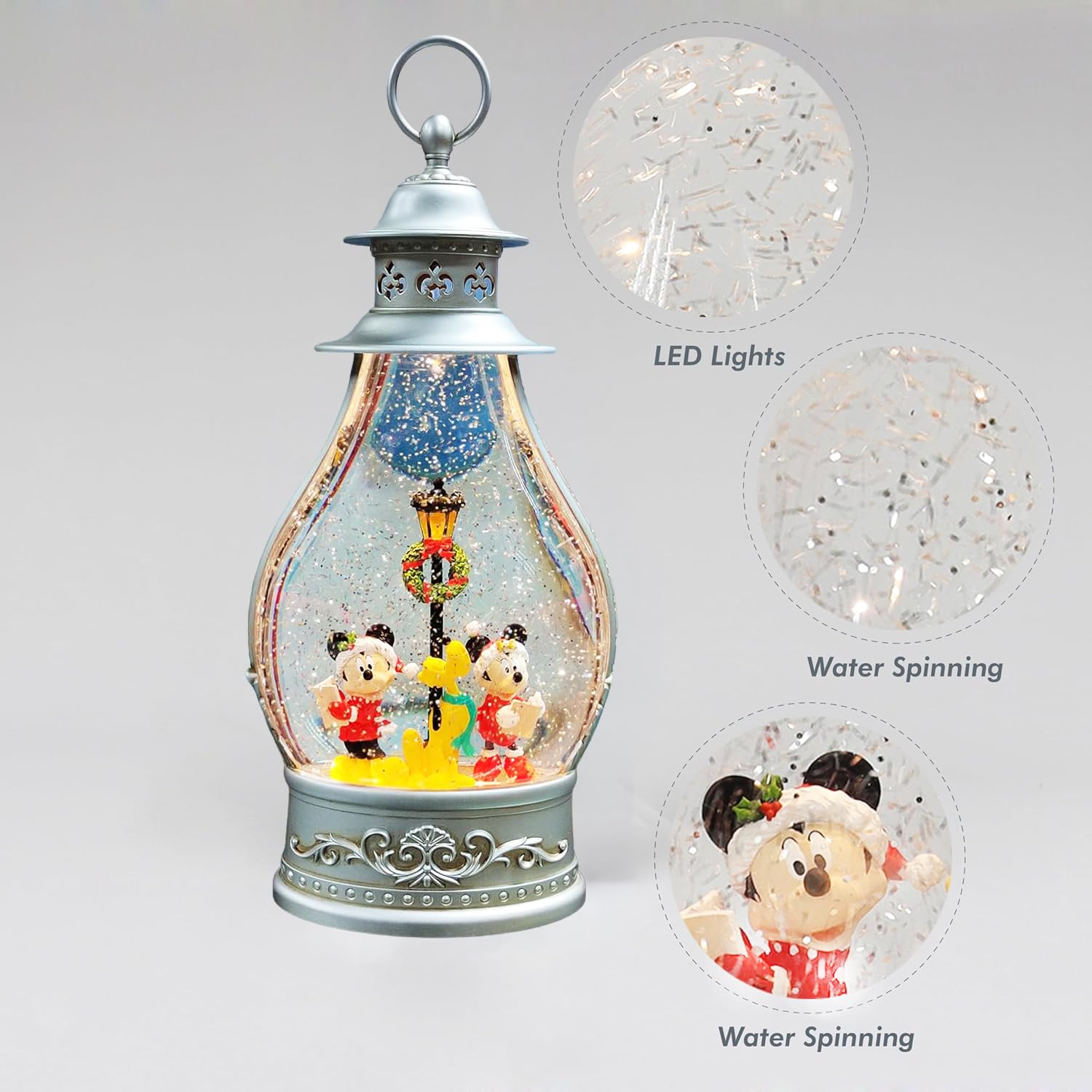 Disney Water Spinning Christmas Lantern by Moments in Time Lighted