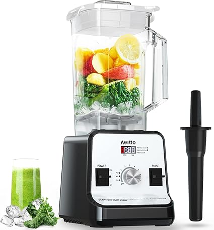 Aeitto Blender, Blenders for Kitchen with 1500-Watt Motor, 68 Oz Large Capacity, Countertop Professional Blenders for Ice Crush, Frozen Drinks(Sliver)