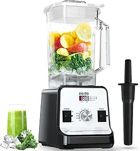 Aeitto Blender, Blenders for Kitchen with 1500-Watt Motor, 68 Oz Large Capacity, Countertop Professional Blenders for Ice Crush, Frozen Drinks(Sliver)