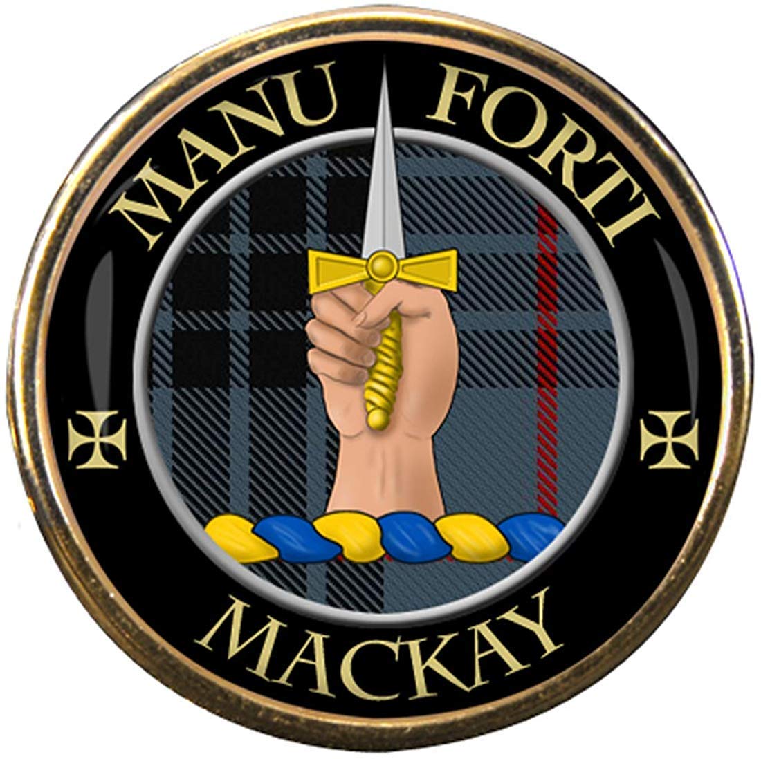 Family-Crests.com Men's Gold Mackay Scottish Clan Pin Badge