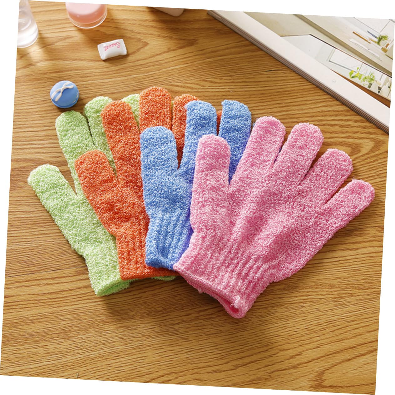 Beavorty 15pares Guantes Exfoliantes De Baño De Dedos Para y Sauna Guantes De Cuerpo Unisex Para Exfoliación Profunda y Masaje De Mezcla De