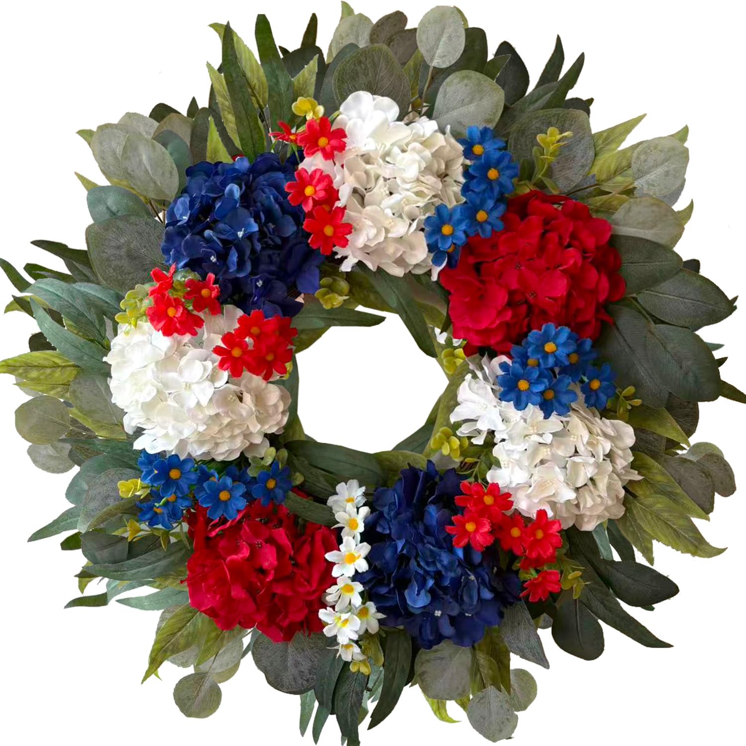 WANNA-CUL 24 Inch Patriotic Labor Day Wreath