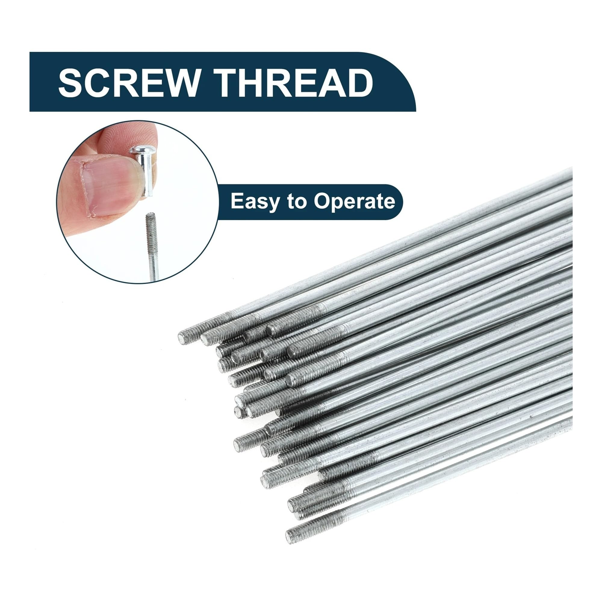 13G Zincato per Raggi Della Bicicletta 173-265mm Set Tono Argento Nipples per MTB Road Bike Wheel Repair