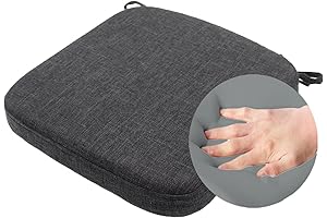 Plush 2-Inch Memory Foam Seat Cushion: Ultimate Comfort for Kitchen Chairs