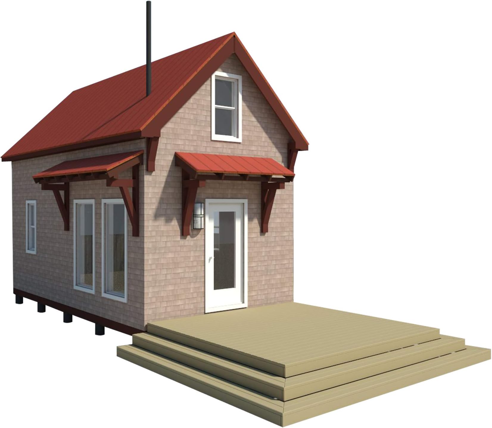 24' X 12' Settlers tiny house - with loft Plans DIY Plans