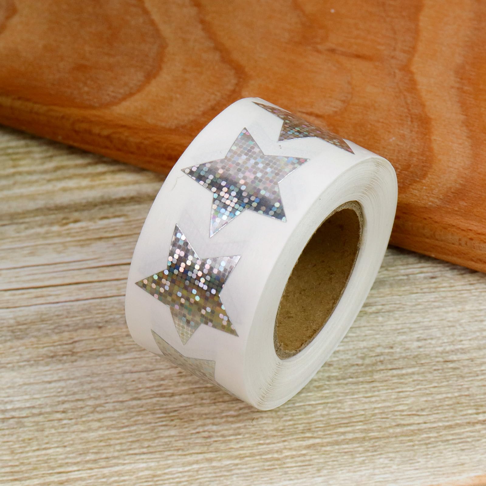Snapklik.com : KUMGROT Star Shape Silver Sticker Labels, 500 Pcs, Paper