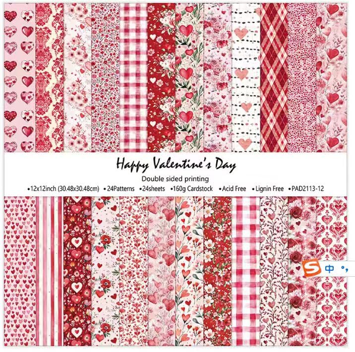 Happy Valentine's Day Scrapbook Paper Pad...