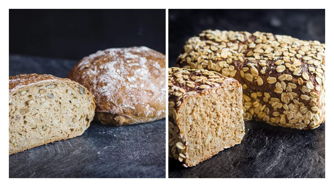 Vestakorn Handwerksbrot, Brot Auswahl - frisches Brot - 4 verschiedene Brote vom Handwerksbäcker zum selbst aufbacken in 10 Minuten