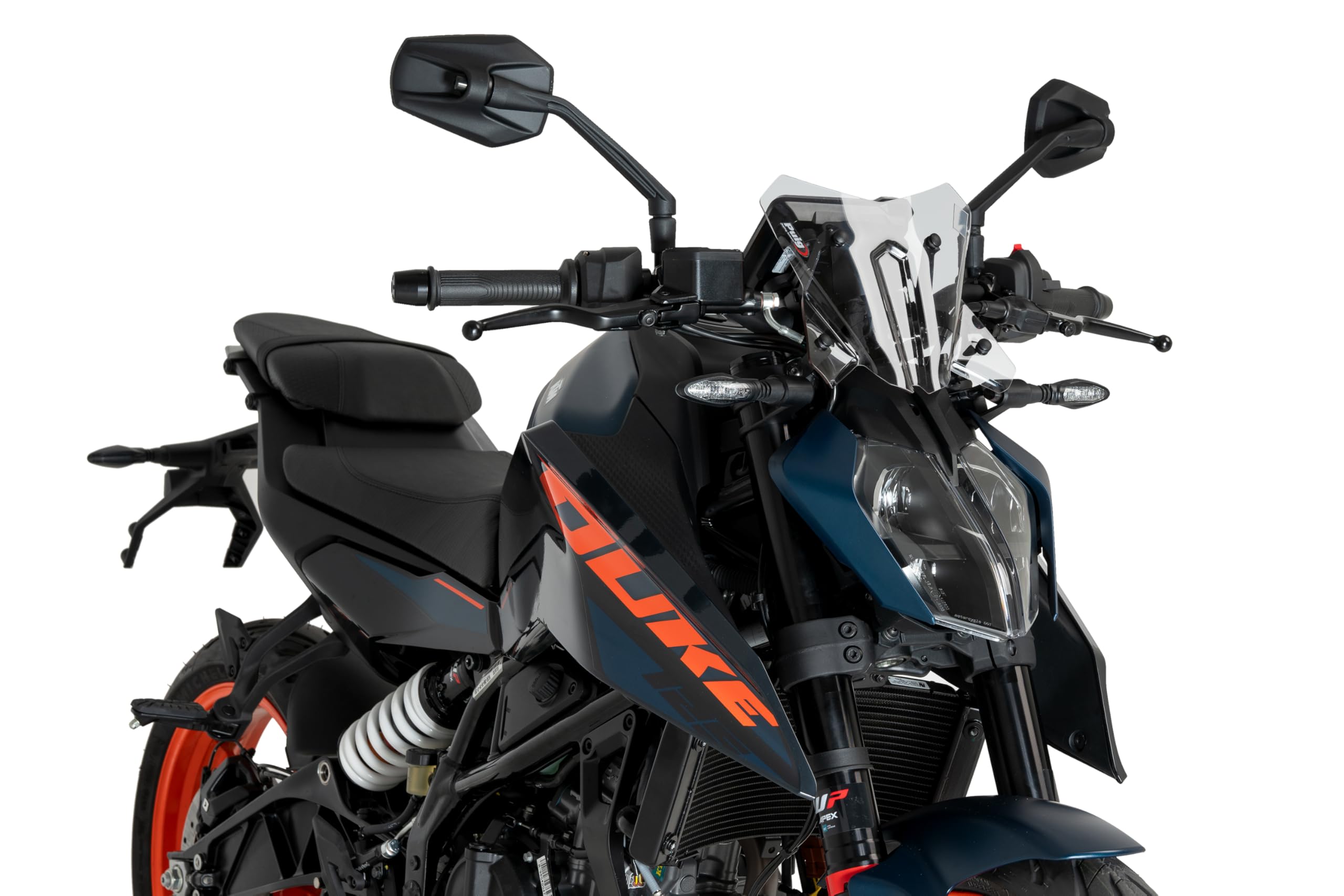 Puig 21997W New Generation Sport Windshield – Sporty Design and Aerodynamic Protection for KTM 125 DUKE and KTM 390 DUKE 2024-2025, Clear