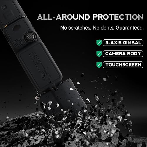 Miniatura 5 de Funda protectora de silicona suave compatible con DJI Osmo Pocket 3 Creator Combopara Xtra Muse, Osmo Pocket ligero 3 Protector de pantalla