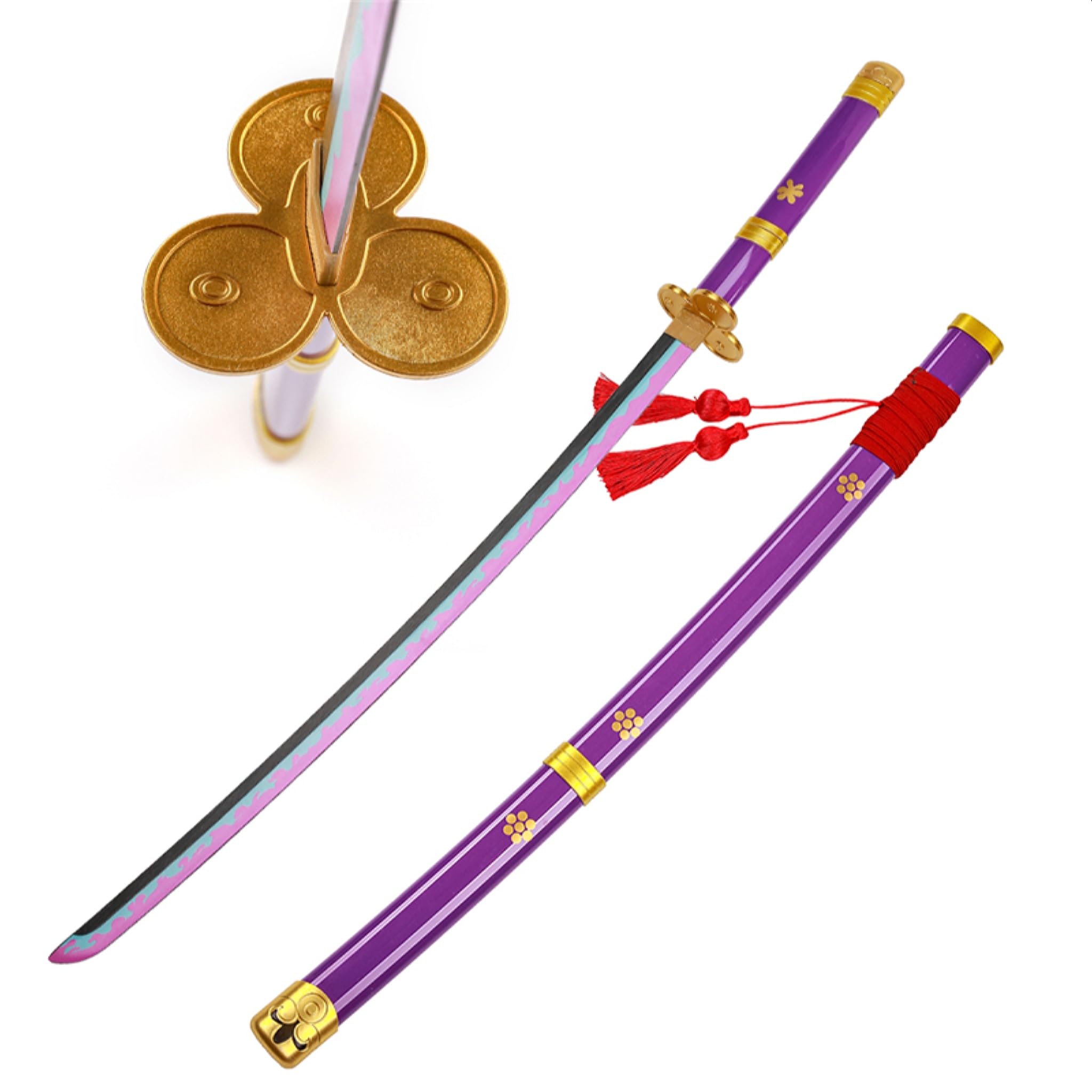Next Level Roronoa Zoro Enma Purple Katana | Wooden Cosplay Sword V1 | Safe Bamboo Blade for Comic Con | One Piece Replica Prop | lightweight Sword | Gift for All Occasions | Length 104 cm