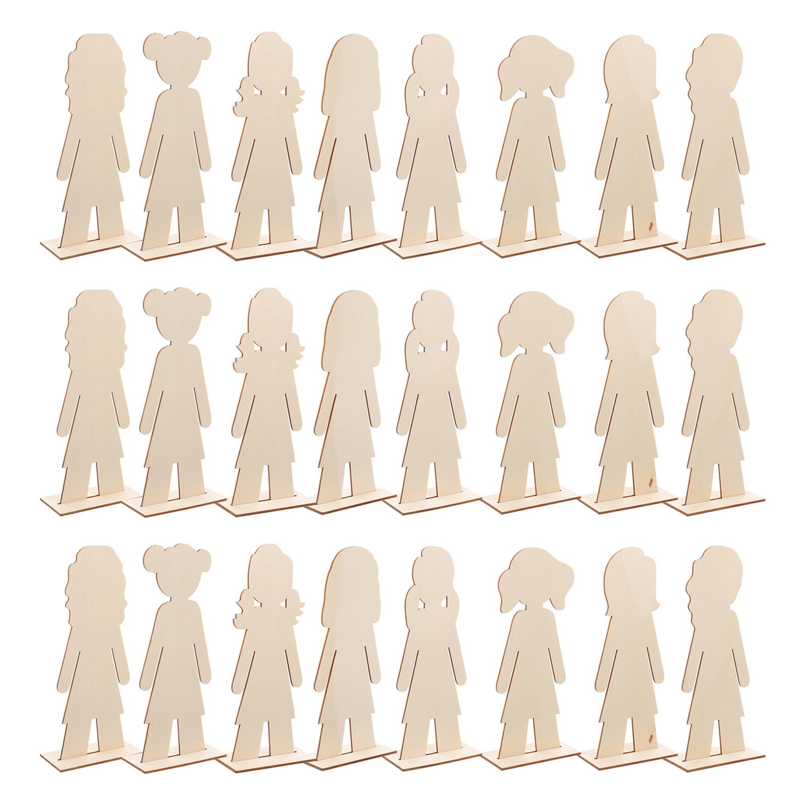 Copeaux de bois silhouettes humaines décoration chambre enfant et artisanat
