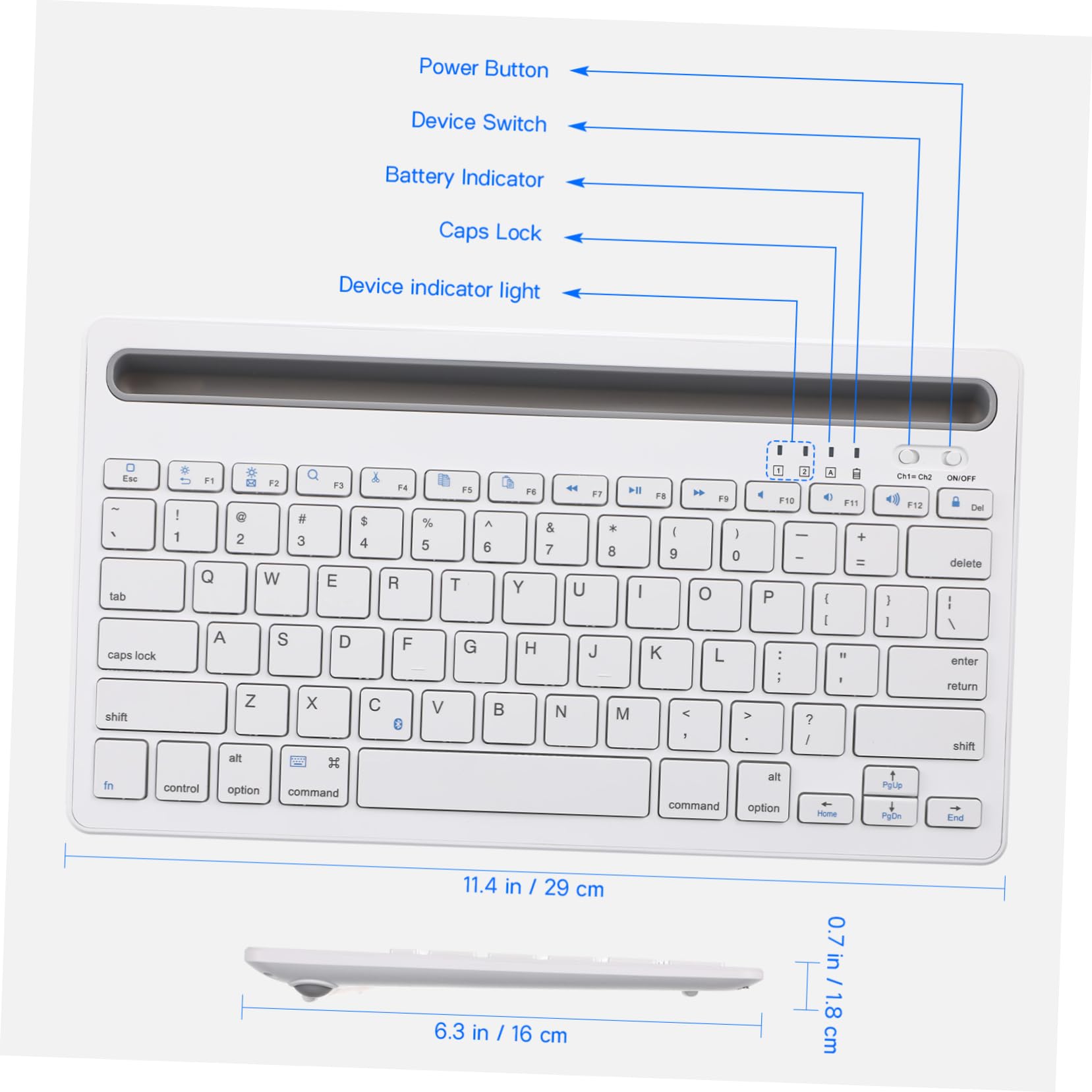 jojofuny Mini Tastiera Wireless Silenziosa Per Telefono E Tablet Tastiera Silenziosa Wireless