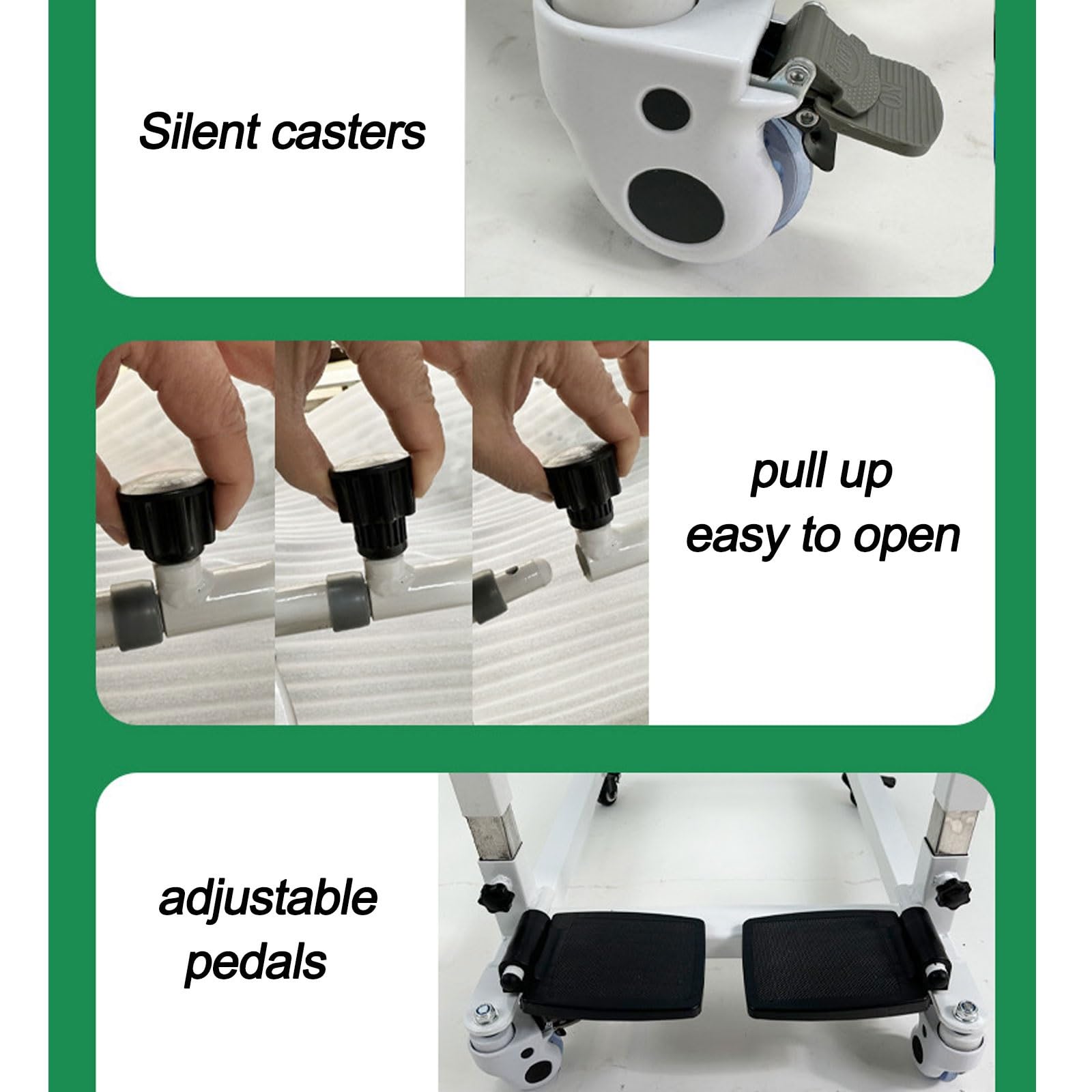 Silla de Traslado for Personas Mayores, Silla de Transferencia de Pacientes, Palanca de Cambios for El Hogar for Ancianos con Parálisis de Enfermería