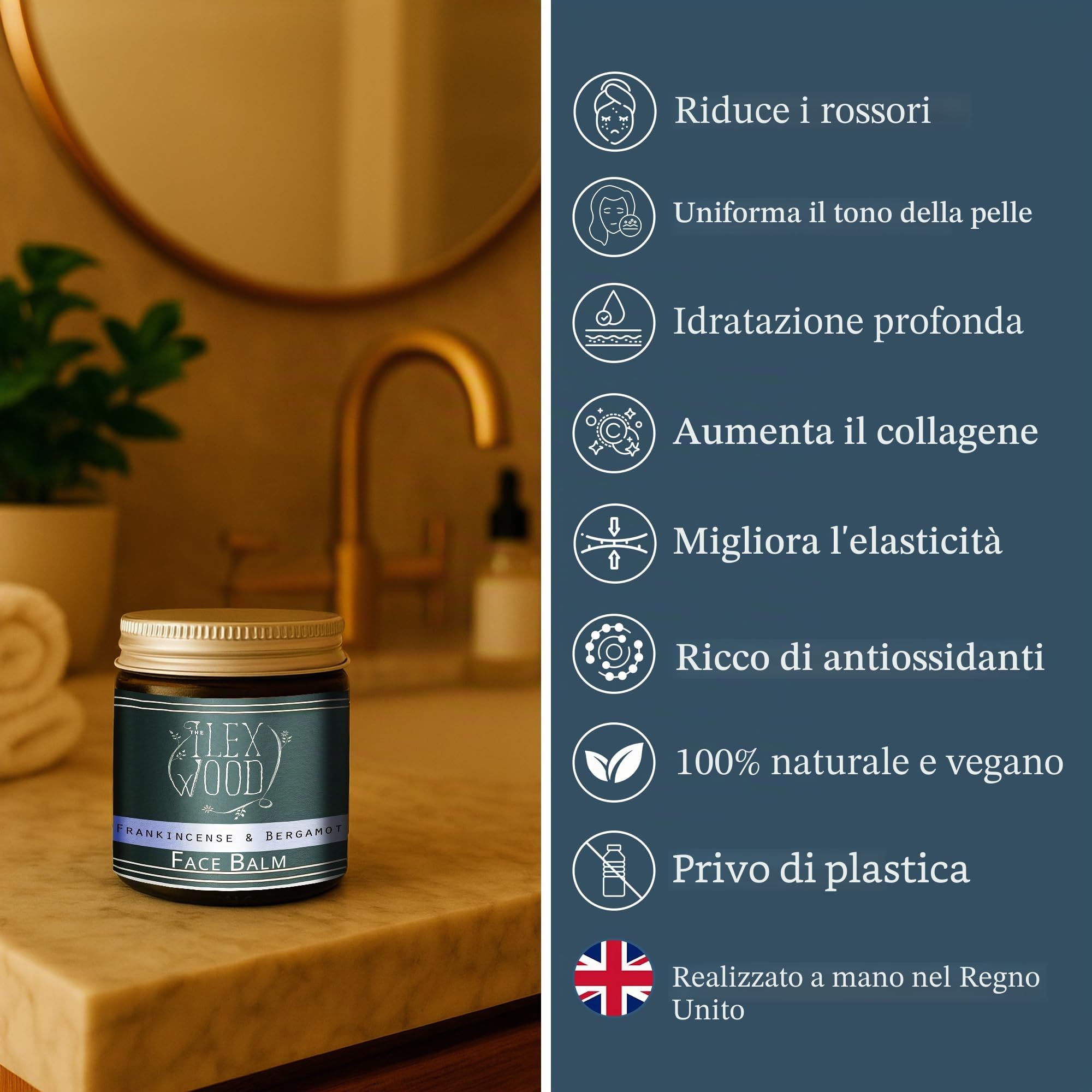 Set regalo con franchincenso e bergamotto │ Crema viso e siero, realizzati a mano, 100% naturali, vegani, idratanti, antietà, cruelty free, senza olio di palma, senza plastica