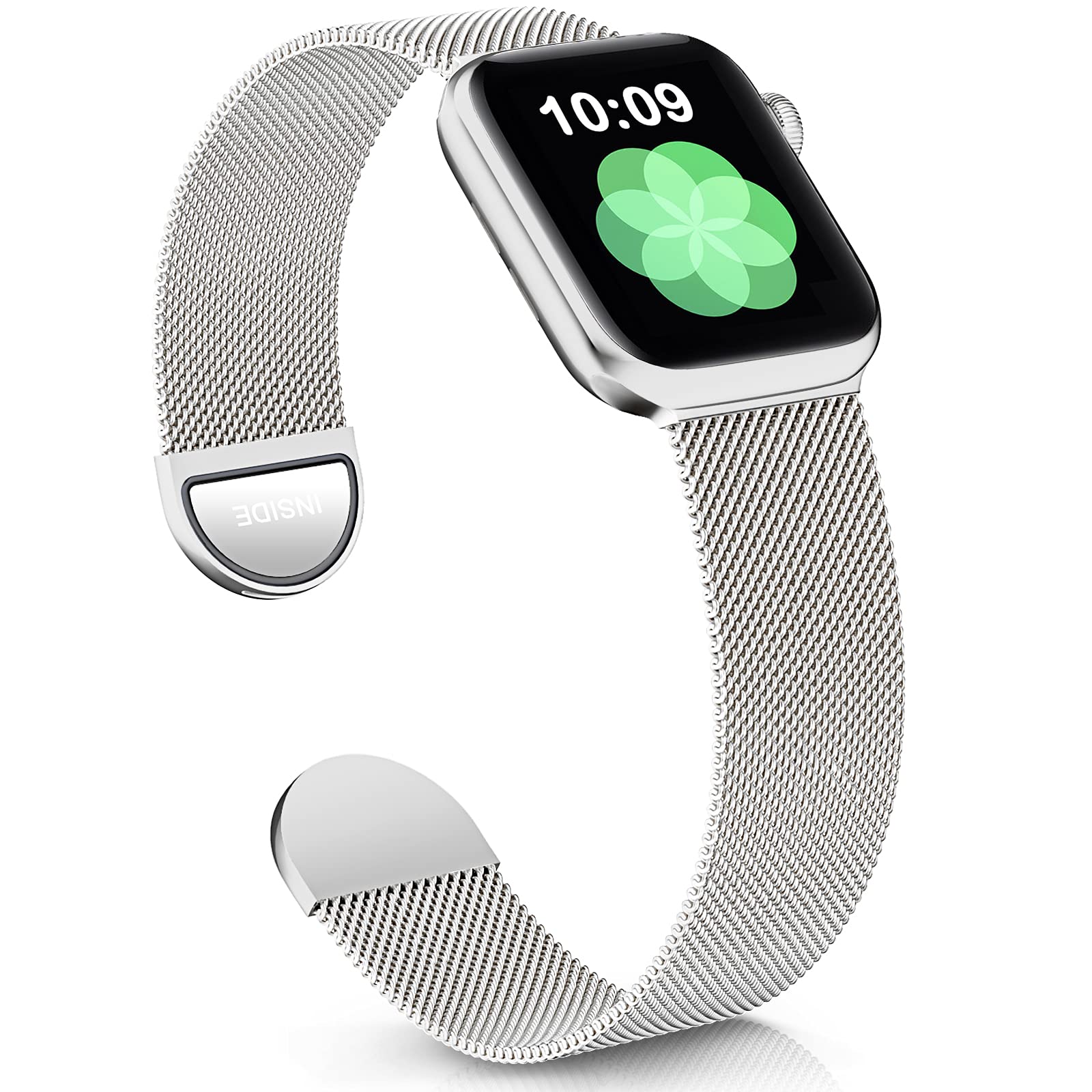 TreasureMax Metal Band Compatible with Apple Watch Bands 38mm 40mm 42mm 44mm, Stainless Steel Mesh Bands Compatible for Apple Watch Series 6 5 4 3 2 1 SE Men Women