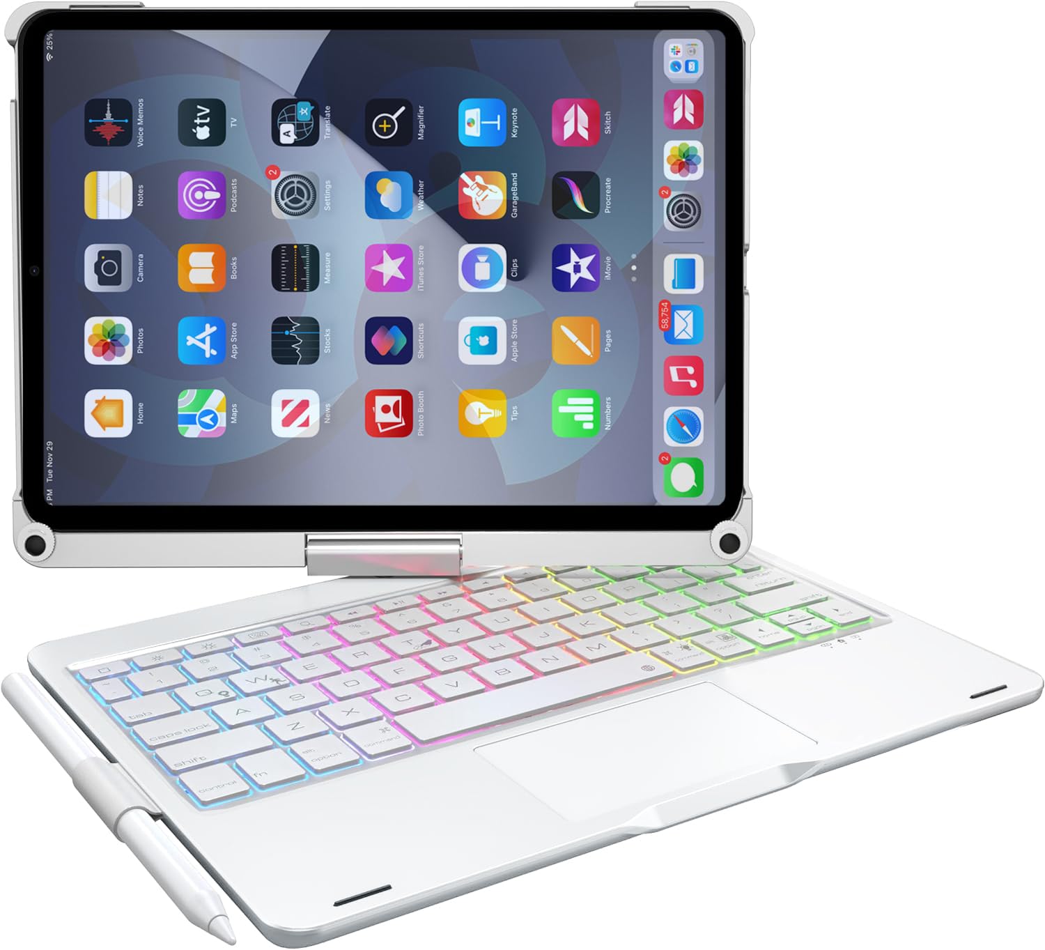 See full amazon price history chart for ProElite Rotatable Wireless Bluetooth TouchPad Keyboard flip case Cover for Apple iPad 10th Generation, Built-in 7-Colors Backlit, Silver ProElite Rotatable Wireless Bluetooth TouchPad Keyboard flip case Cover for Apple iPad 10th Generation, Built-in 7-Colors Backlit, Silver (B0CWCYT4DN) Amazon Price History, Amazon Price Tracker