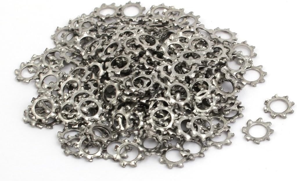 4mm Inner Quality Parts Dia Stainless Steel External Tooth Lock Washer Silver Tone 200pcs Model:20as464qo554