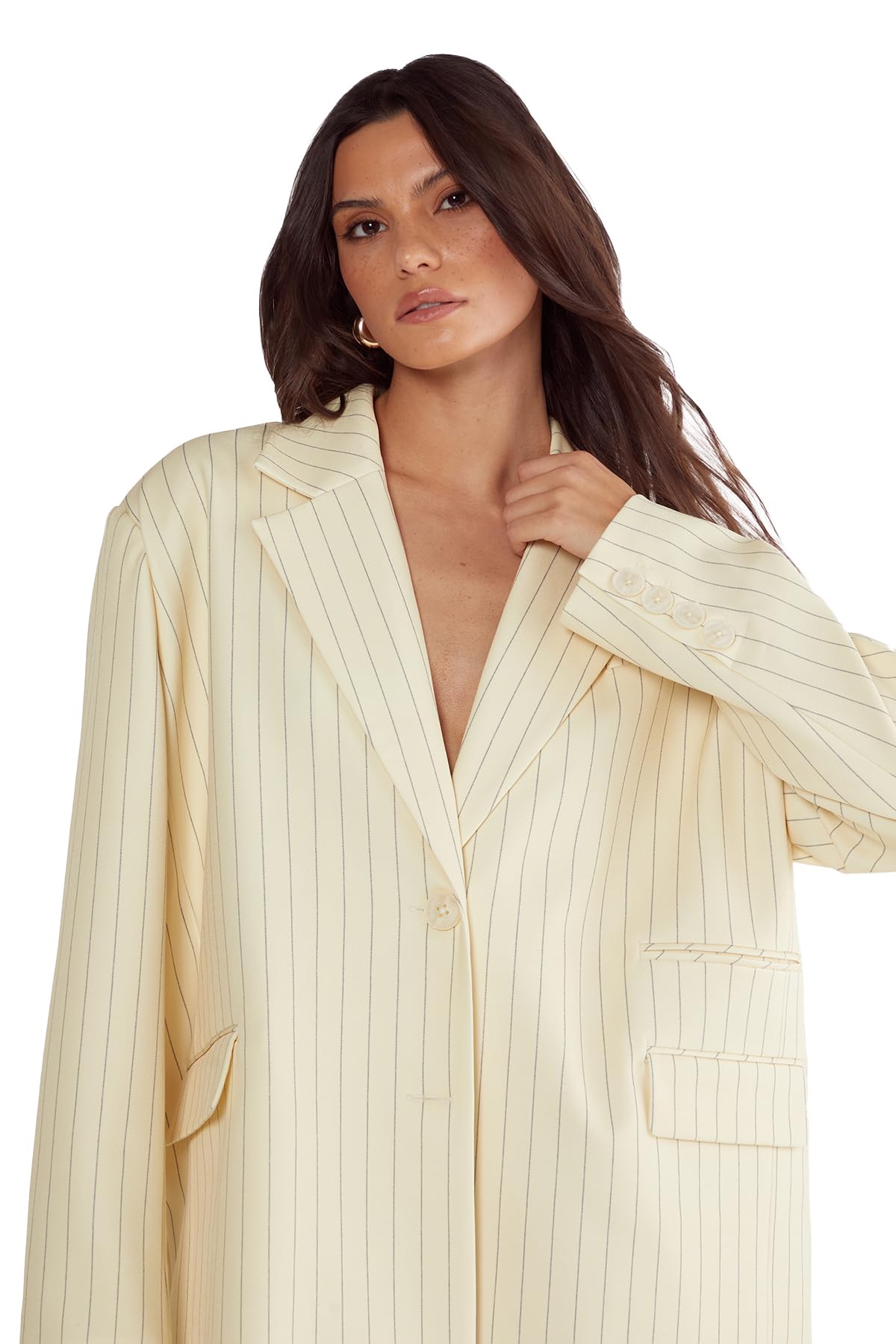 Nasty Gal Womens Butter Pinstripe Tailored Blazer