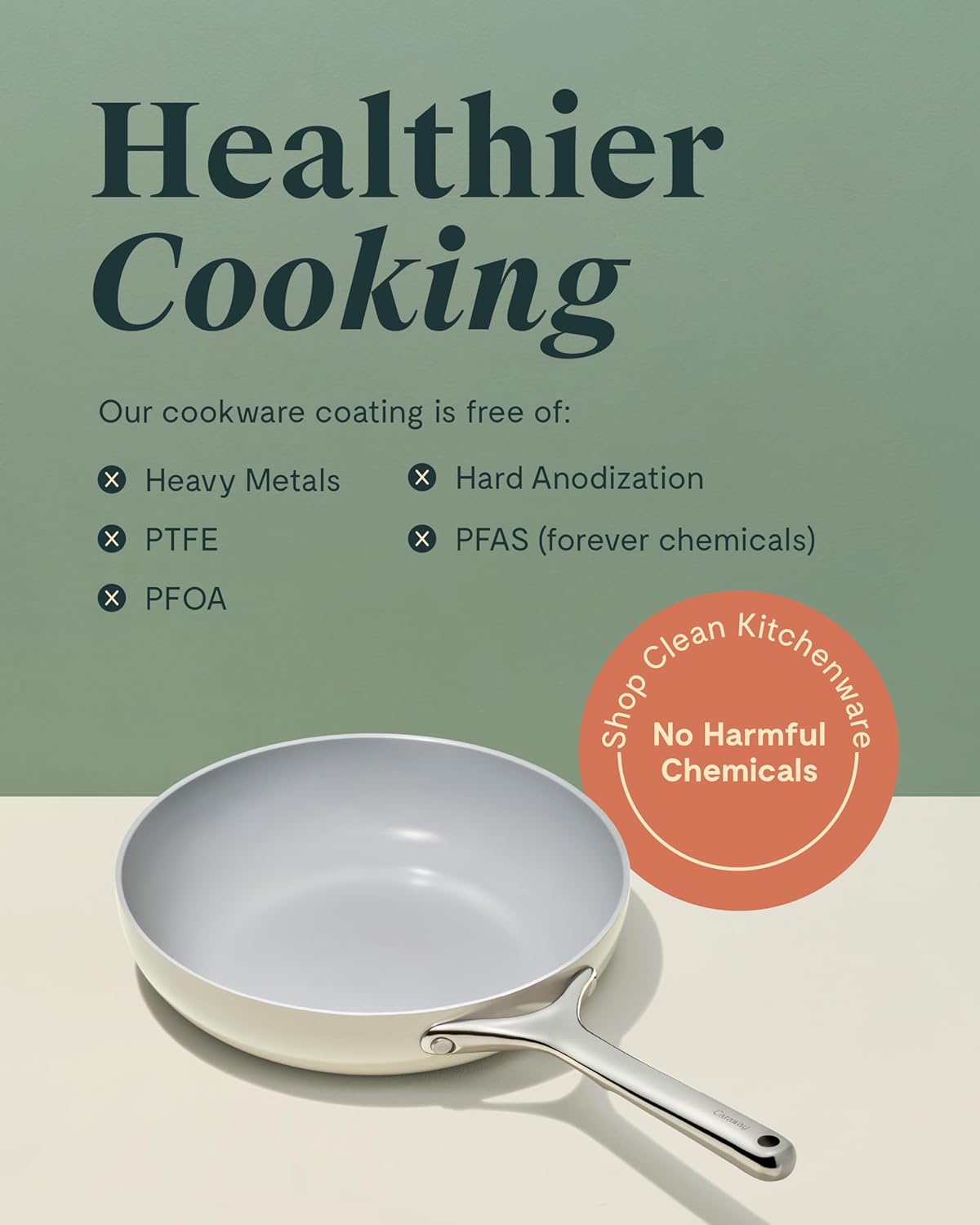 Caraway Fry Pan Sampler Bundle - 10.5" Non-Stick Ceramic Frying Pan, 10.5" Stainless Steel Fry Pan, 10.5" Enameled Cast Iron Skillet - Non Toxic, Oven Safe - Black, Charcoal