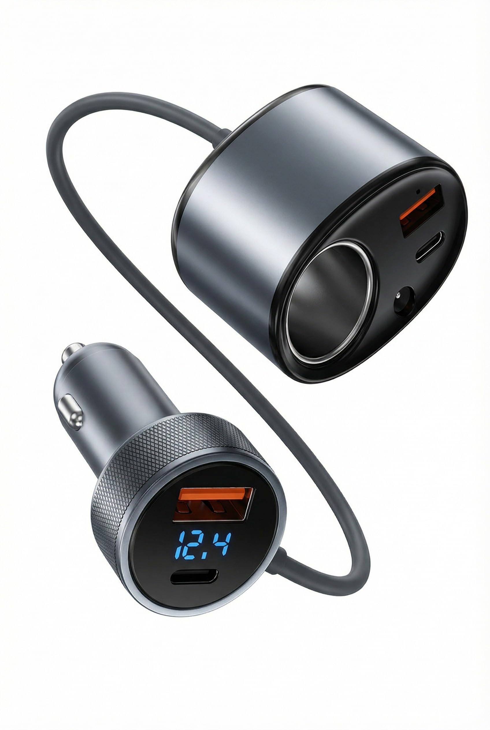 Amazon.co.jp: Zukida 合金製 2連 usb 車載充電器 分配器 シガー