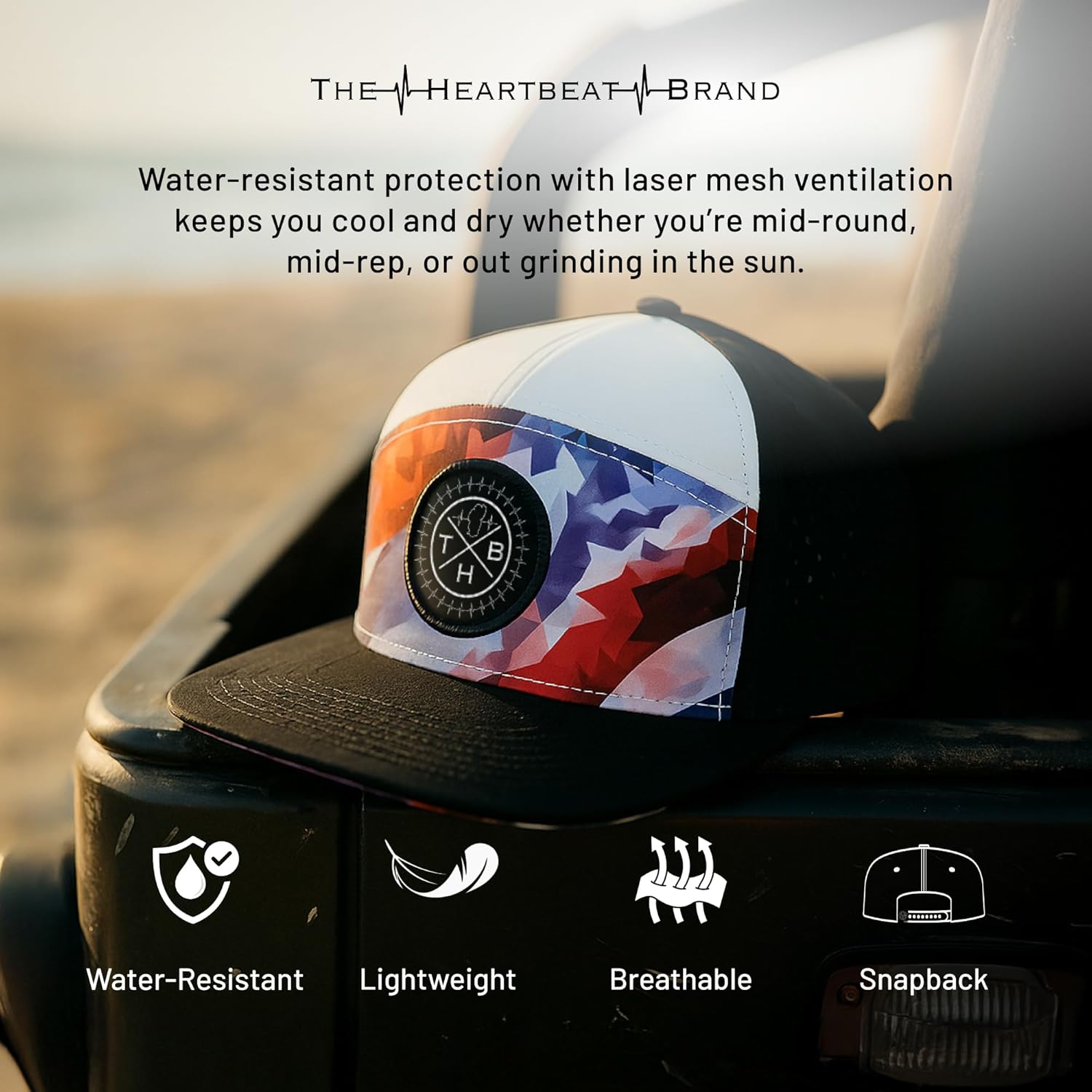 Color Vibes Flag Laser Mesh Snapback Hat for Men & Women | Flat Bill Trucker Hat | Undervisor Design