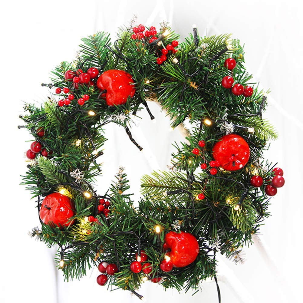 Guirlande de Noël artificielle d'or vigne décoration extérieure 40cm