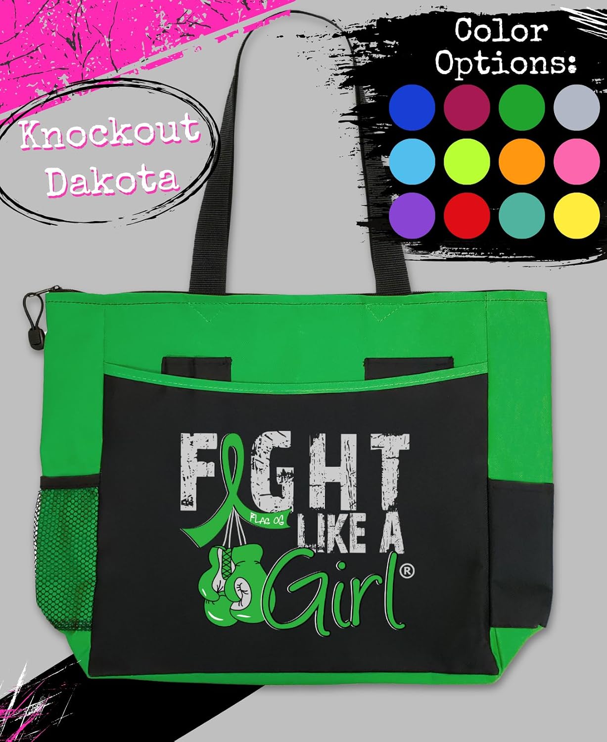 Fight Like a Girl Knockout Dakota 5-Pocket Tote Bag image 2