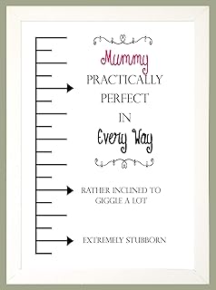 Personalised A4 PRACTICALLY PERFECT In Every Way Mary Poppins Named Print Keepsake Gift Sold as PRINT ONLY or FRAMED CHOICES